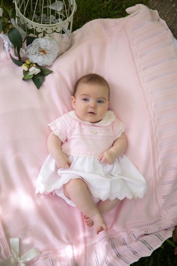 Newborn Dress With Panties Rosado