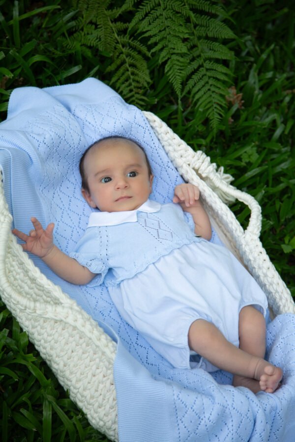 Newborn Romper Azul Bebe