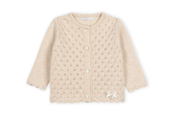 Newborn Cardigan Beige Mescla
