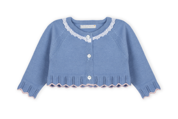 Newborn Short Cardigan Azul